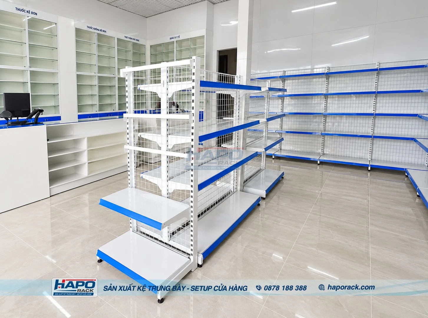 thi công cửa hàng thuốc tây tại Xã Phù Cát