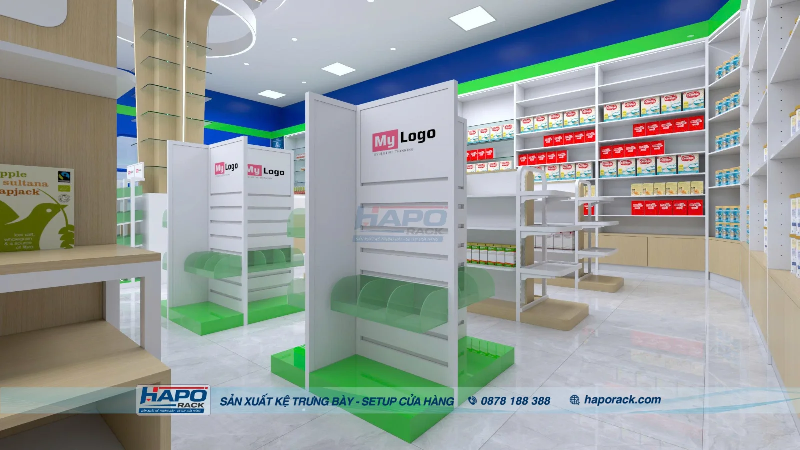 thiết kế nhà thuốc hiện đại tại Xã An Nhơn Tây