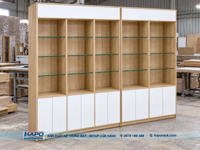 Kệ Gỗ Trưng Bày Thiết Bị Điện Tử