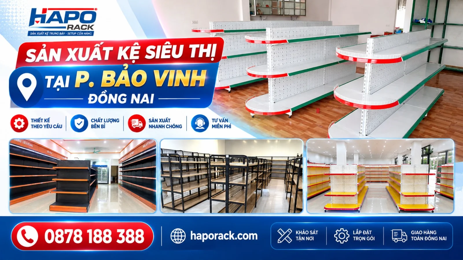 Xưởng Sản Xuất Kệ Siêu Thị Tại Phường Bảo Vinh Đồng Nai Uy Tín