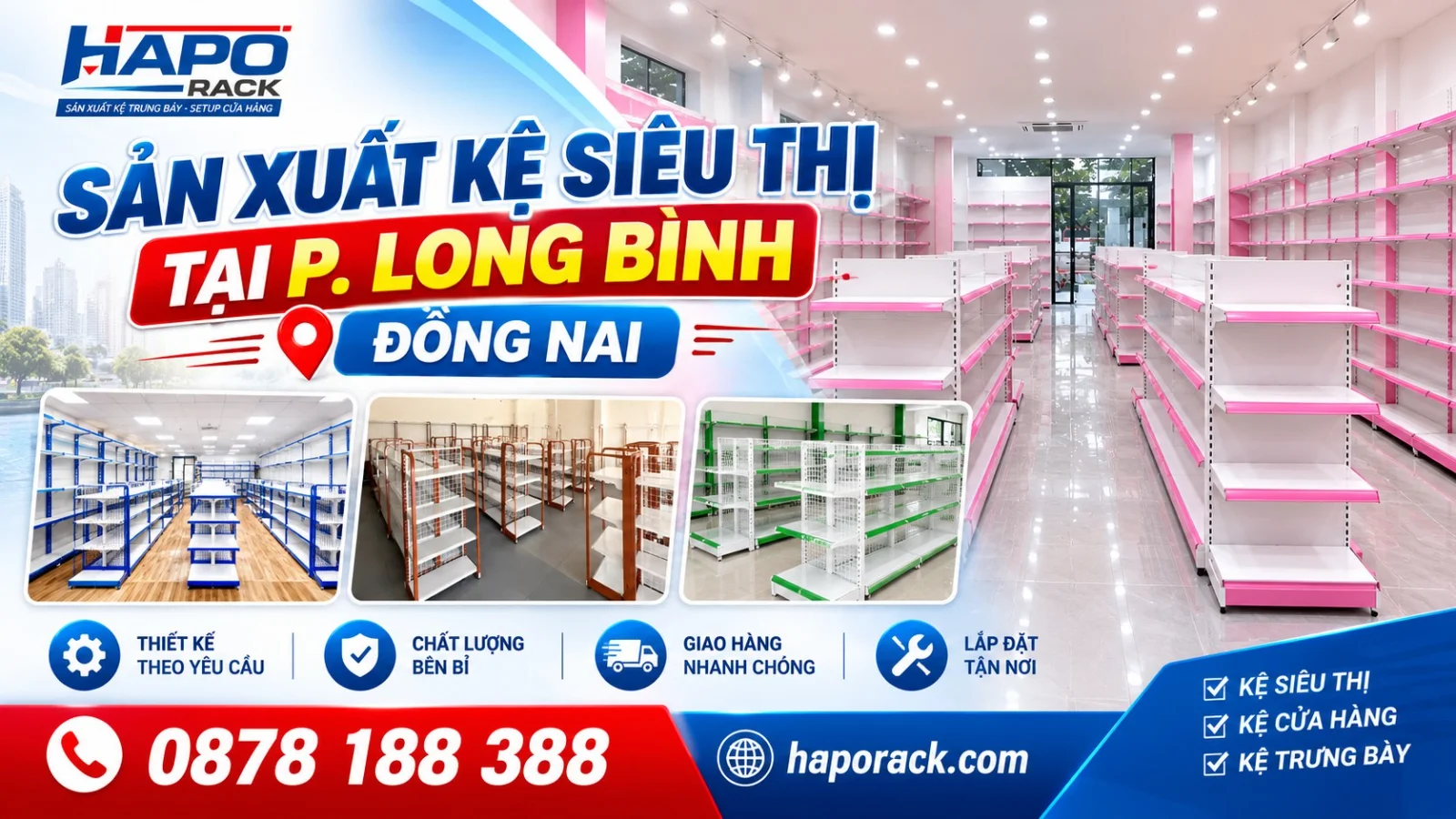 Xưởng Sản Xuất Kệ Siêu Thị Tại Phường Long Bình Đồng Nai Chuyên Nghiệp