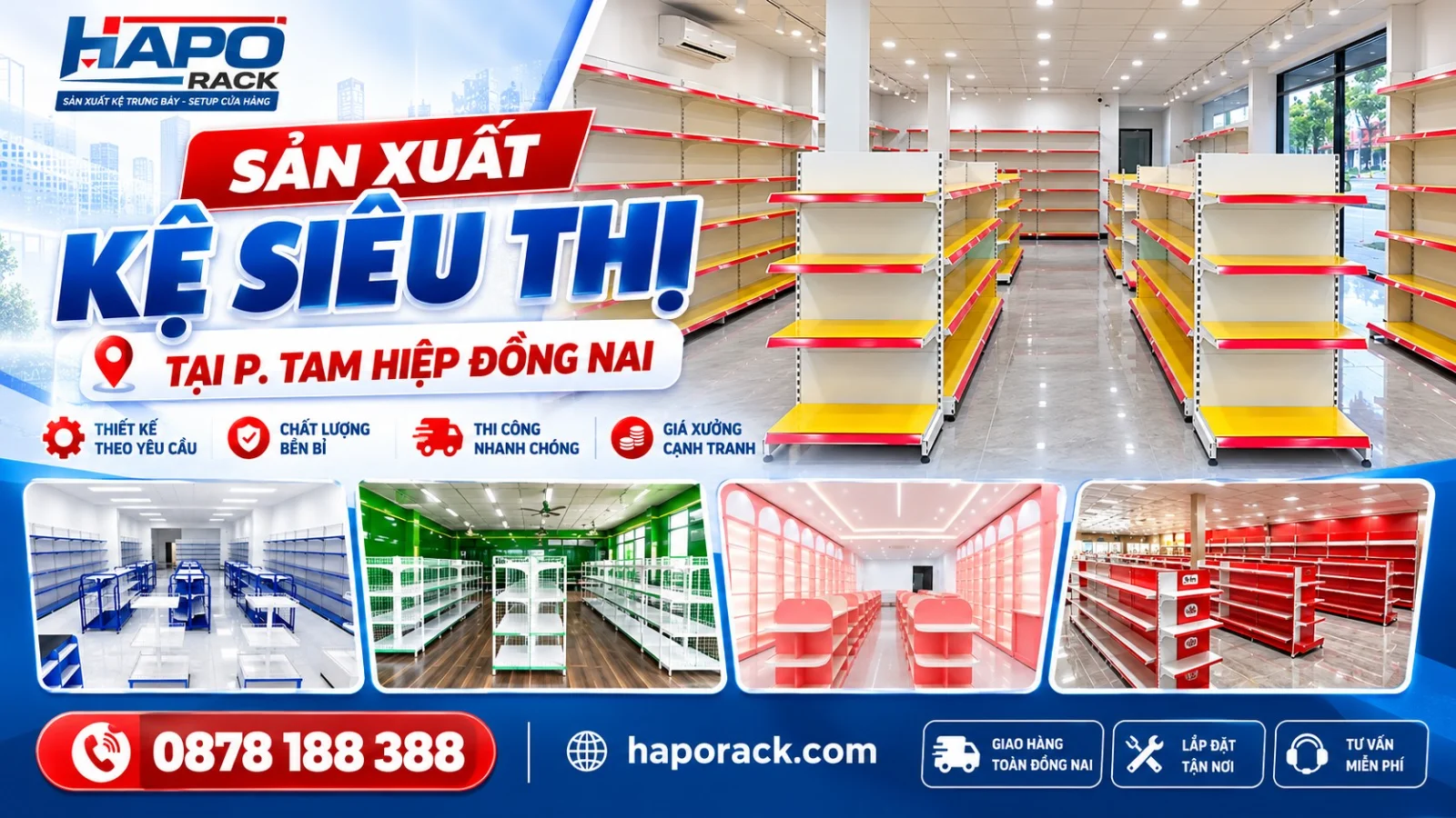 Xưởng Sản Xuất Kệ Siêu Thị Tại Phường Tam Hiệp Đồng Nai Uy Tín