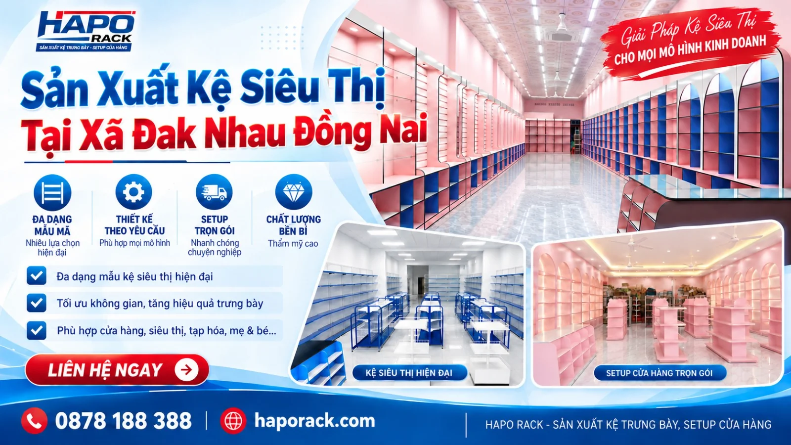 Xưởng Sản Xuất Kệ Siêu Thị Tại Xã Đak Nhau Đồng Nai Uy Tín