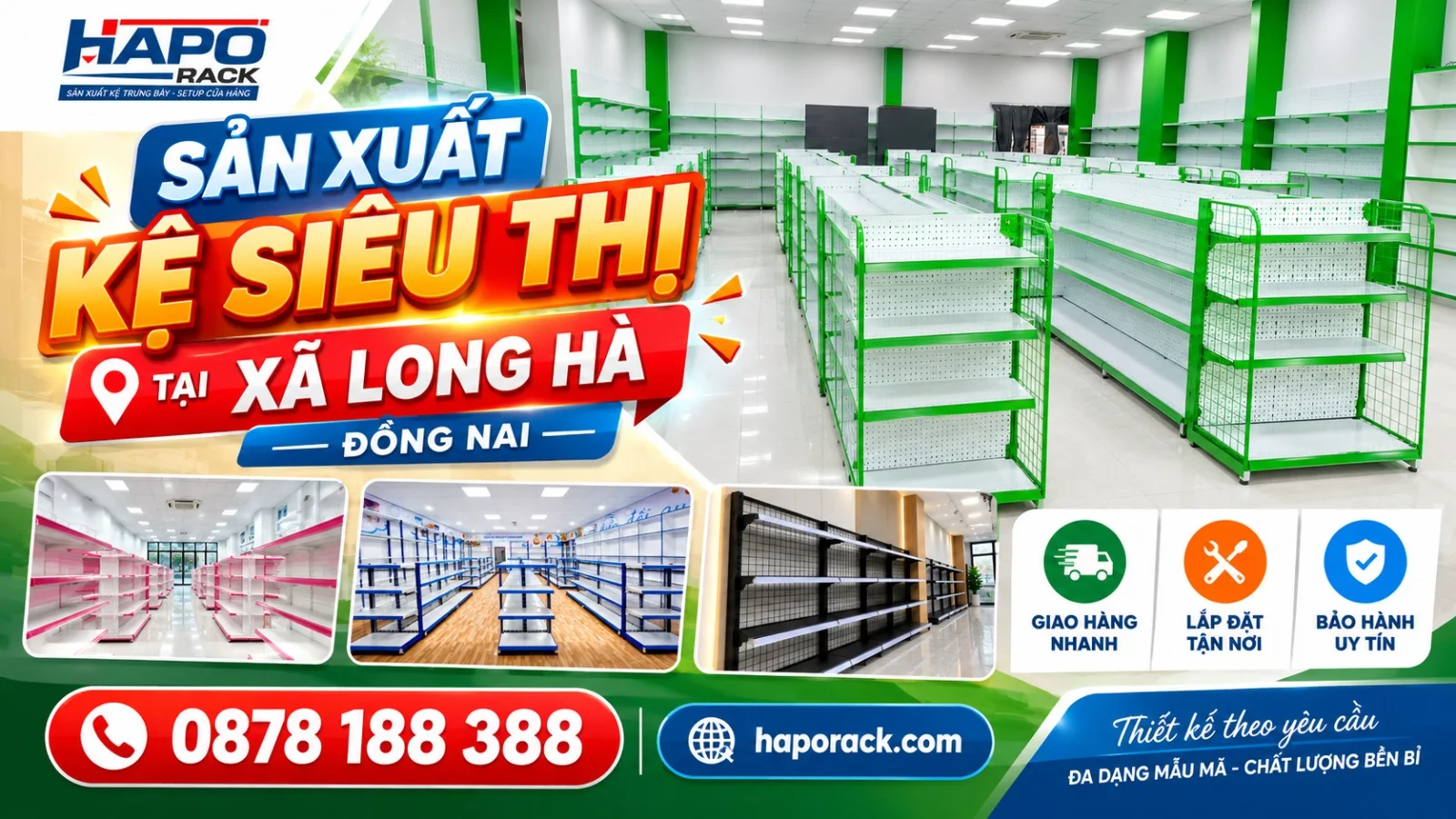 Xưởng Sản Xuất Kệ Siêu Thị Tại Xã Long Hà Đồng Nai Uy Tín